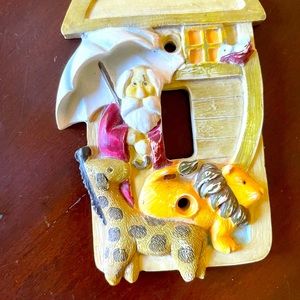 Ceramic Noah’s ark light switch cover